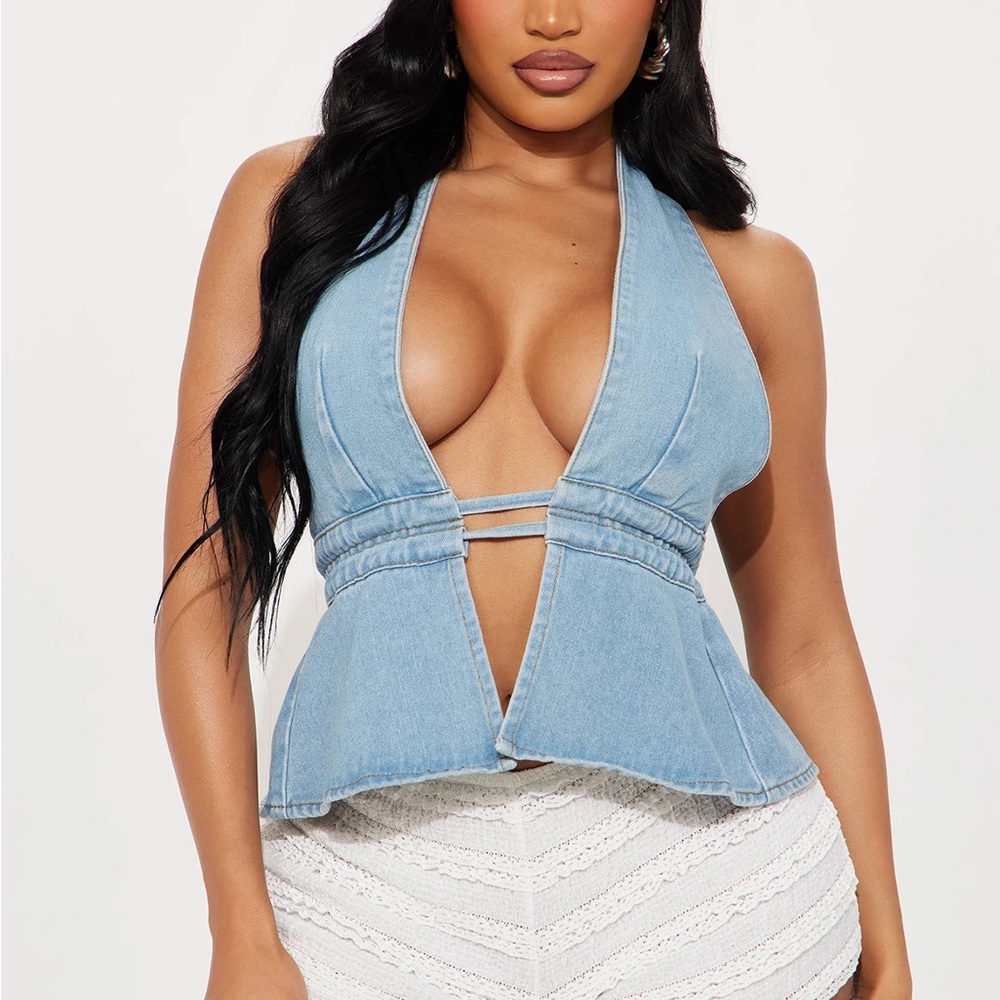 Denim Halter Top
